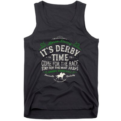 Vintage Derby Time Louisville Kentucky Horse Racing Tank Top