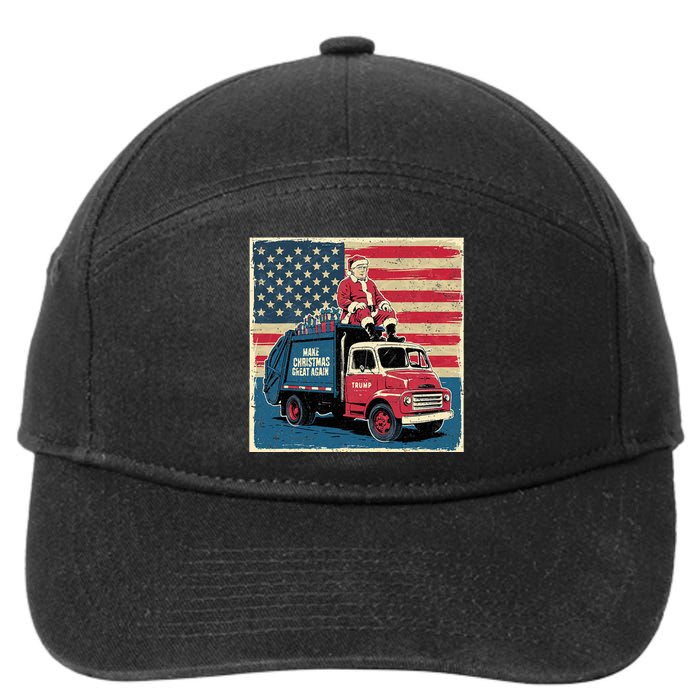 Vintage Donald Trump Xmas Truck Make Christmas Great Again 7-Panel Snapback Hat