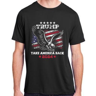 Vintage Donald Trump 2024 Take America Back American Eagle Adult ChromaSoft Performance T-Shirt