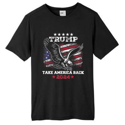 Vintage Donald Trump 2024 Take America Back American Eagle Tall Fusion ChromaSoft Performance T-Shirt