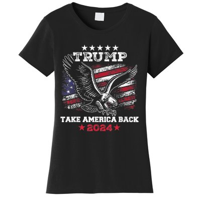 Vintage Donald Trump 2024 Take America Back American Eagle Women's T-Shirt