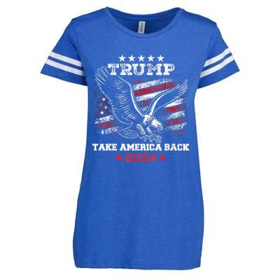 Vintage Donald Trump 2024 Take America Back American Eagle Enza Ladies Jersey Football T-Shirt