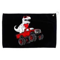 Valentines Day T Rex Riding Monster Truck Funny Grommeted Golf Towel