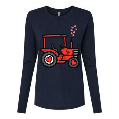 Valentines Day Tractor Truck Cute Farm Boy Toddlers Womens Cotton Relaxed Long Sleeve T-Shirt