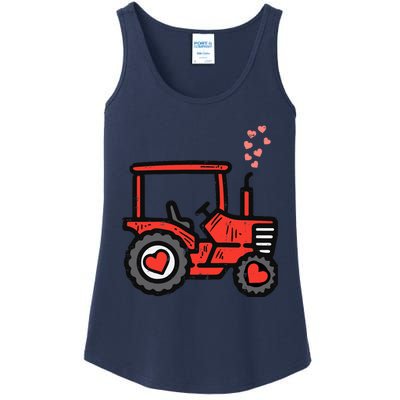 Valentines Day Tractor Truck Cute Farm Boy Toddlers Ladies Essential Tank