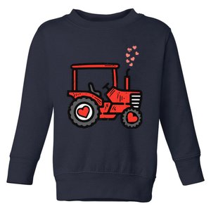 Valentines Day Tractor Truck Cute Farm Boy Toddlers Toddler Sweatshirt