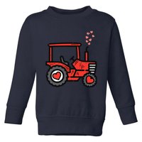 Valentines Day Tractor Truck Cute Farm Boy Toddlers Toddler Sweatshirt