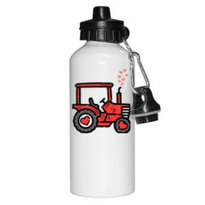 Valentines Day Tractor Truck Cute Farm Boy Toddlers Aluminum Water Bottle