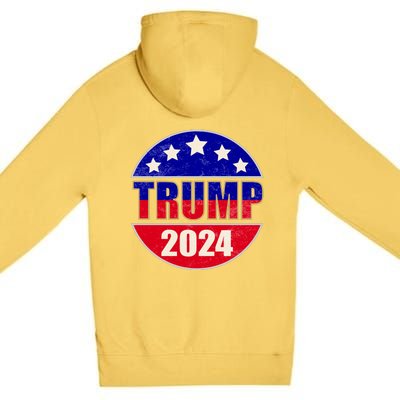 Vintage Donald Trump 2024 Front And Back Crest Premium Pullover Hoodie