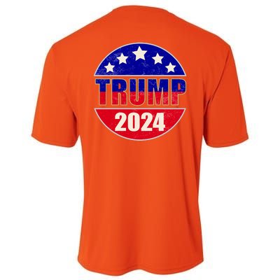 Vintage Donald Trump 2024 Front And Back Crest Cooling Performance Crew T-Shirt