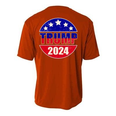 Vintage Donald Trump 2024 Front And Back Crest Performance Sprint T-Shirt