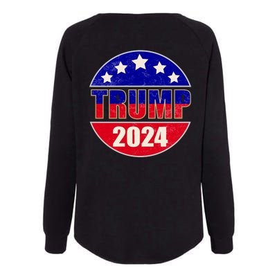 Vintage Donald Trump 2024 Front And Back Crest Womens California Wash Sweatshirt