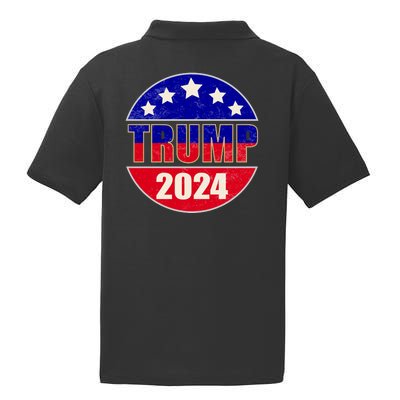 Vintage Donald Trump 2024 Front And Back Crest PosiCharge RacerMesh Polo