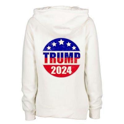 Vintage Donald Trump 2024 Front And Back Crest Womens Funnel Neck Pullover Hood