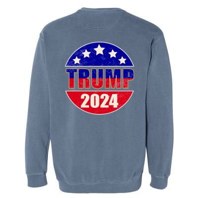 Vintage Donald Trump 2024 Front And Back Crest Garment-Dyed Sweatshirt