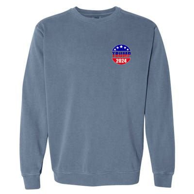 Vintage Donald Trump 2024 Front And Back Crest Garment-Dyed Sweatshirt