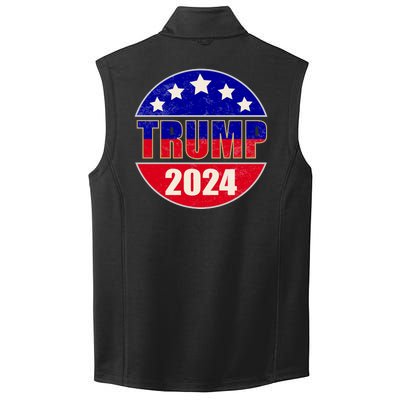 Vintage Donald Trump 2024 Front And Back Crest Collective Smooth Fleece Vest