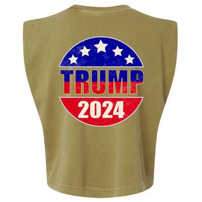 Vintage Donald Trump 2024 Front And Back Crest Garment-Dyed Women's Muscle Tee