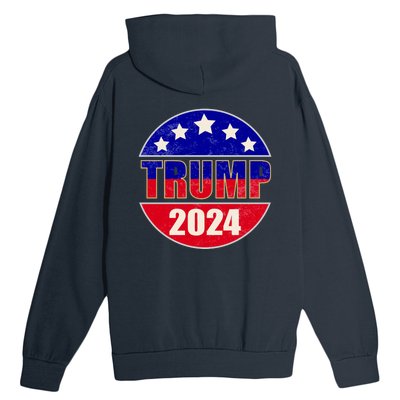 Vintage Donald Trump 2024 Front And Back Crest Urban Pullover Hoodie