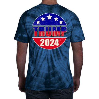 Vintage Donald Trump 2024 Front And Back Crest Tie-Dye T-Shirt