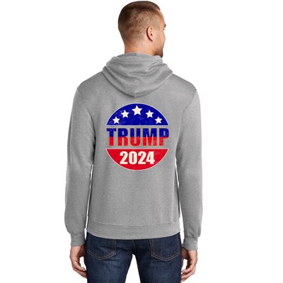 Vintage Donald Trump 2024 Front And Back Crest Hoodie