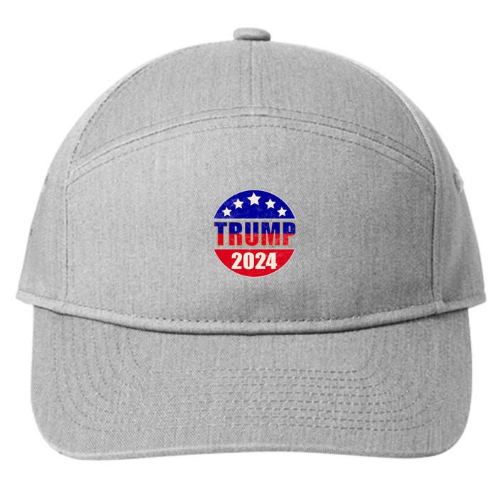 Vintage Donald Trump 2024 Front And Back Crest 7-Panel Snapback Hat