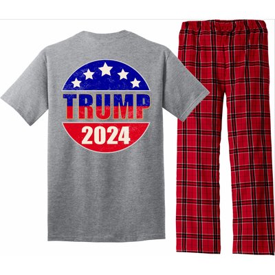 Vintage Donald Trump 2024 Front And Back Crest Pajama Set