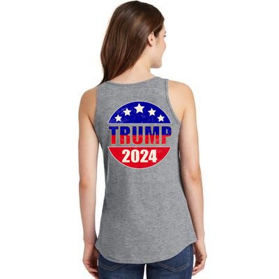 Vintage Donald Trump 2024 Front And Back Crest Ladies Essential Tank