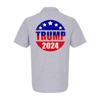 Vintage Donald Trump 2024 Front And Back Crest Softstyle Adult Sport Polo