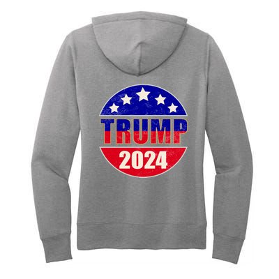 Vintage Donald Trump 2024 Front And Back Crest Women's Pullover Hoodie