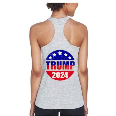 Vintage Donald Trump 2024 Front And Back Crest Women's Racerback Tank