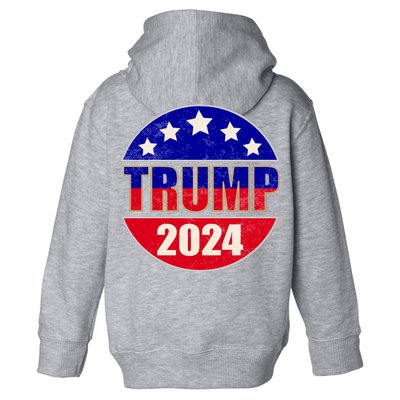 Vintage Donald Trump 2024 Front And Back Crest Toddler Hoodie