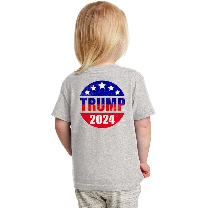 Vintage Donald Trump 2024 Front And Back Crest Toddler T-Shirt