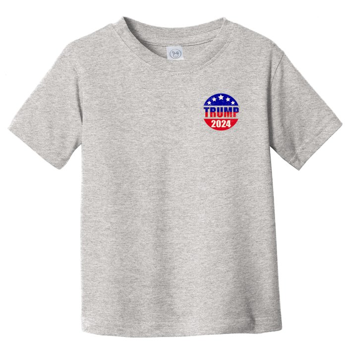 Vintage Donald Trump 2024 Front And Back Crest Toddler T-Shirt