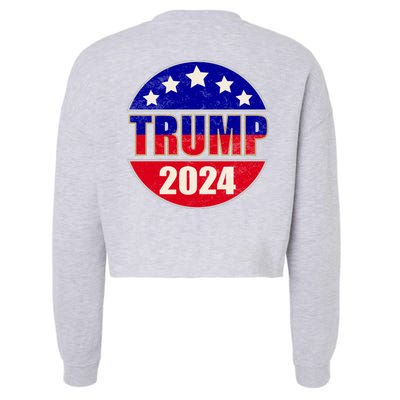 Vintage Donald Trump 2024 Front And Back Crest Cropped Pullover Crew