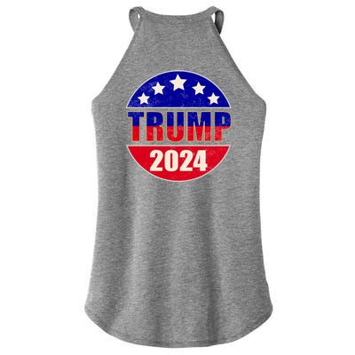 Vintage Donald Trump 2024 Front And Back Crest Women's Perfect Tri Rocker Tank