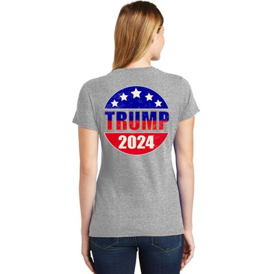 Vintage Donald Trump 2024 Front And Back Crest Women's T-Shirt