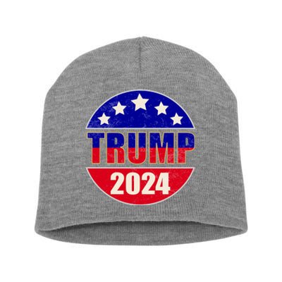 Vintage Donald Trump 2024 Front And Back Crest Short Acrylic Beanie