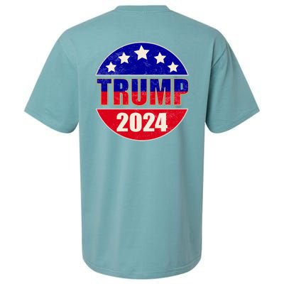 Vintage Donald Trump 2024 Front And Back Crest Sueded Cloud Jersey T-Shirt