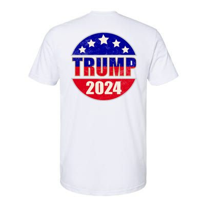 Vintage Donald Trump 2024 Front And Back Crest Softstyle CVC T-Shirt