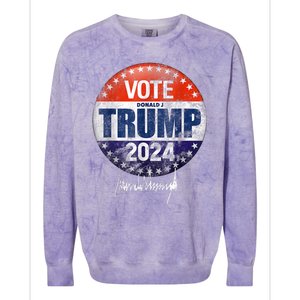 Vote Donald Trump For President 2024 America Back Colorblast Crewneck Sweatshirt