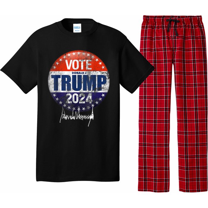 Vote Donald Trump For President 2024 America Back Pajama Set