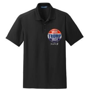 Vote Donald Trump For President 2024 America Back Dry Zone Grid Polo