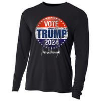 Vote Donald Trump For President 2024 America Back Cooling Performance Long Sleeve Crew