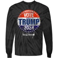 Vote Donald Trump For President 2024 America Back Tie-Dye Long Sleeve Shirt