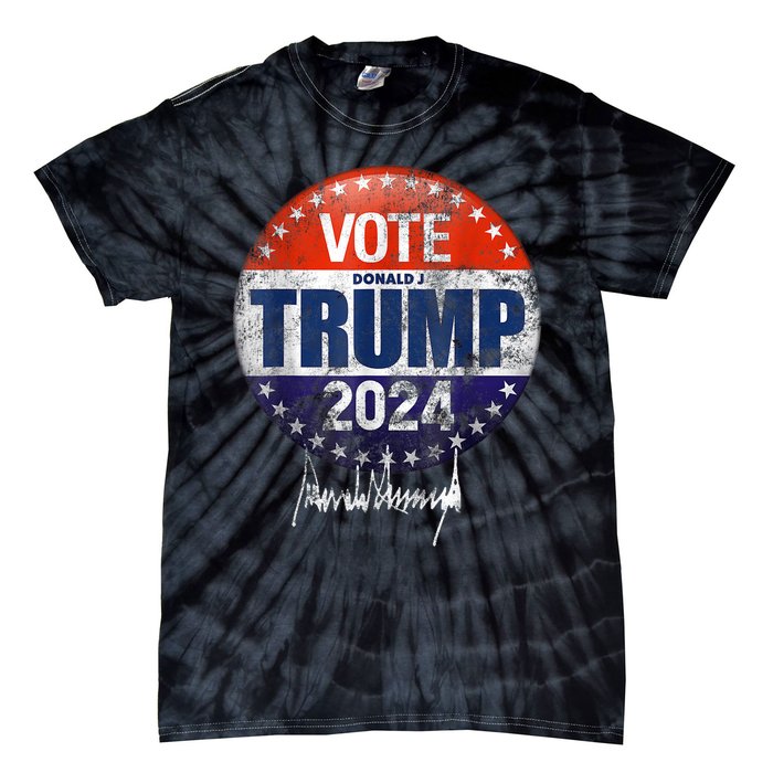 Vote Donald Trump For President 2024 America Back Tie-Dye T-Shirt