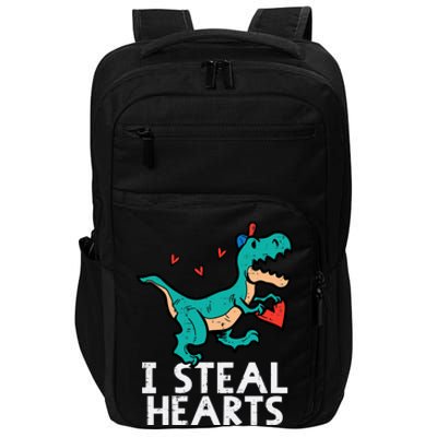 Valentines Day Trex I Steal Hearts Dino Boy Toddlers Impact Tech Backpack