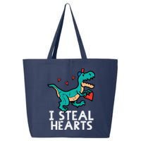 Valentines Day Trex I Steal Hearts Dino Boy Toddlers 25L Jumbo Tote