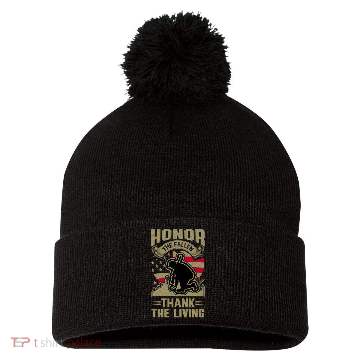 Veterans Day T Pom Pom 12in Knit Beanie