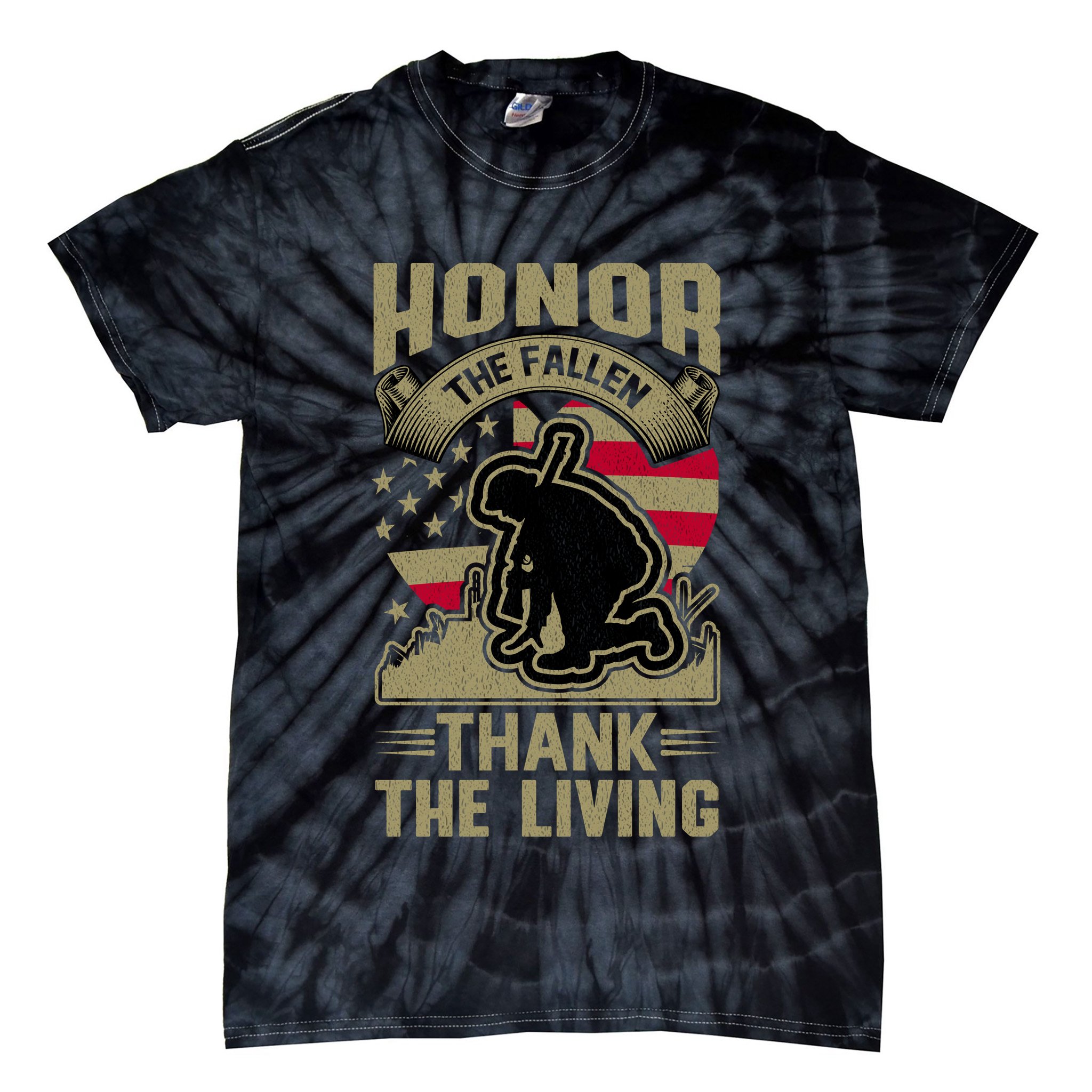 Veterans Day T Tie-Dye T-Shirt